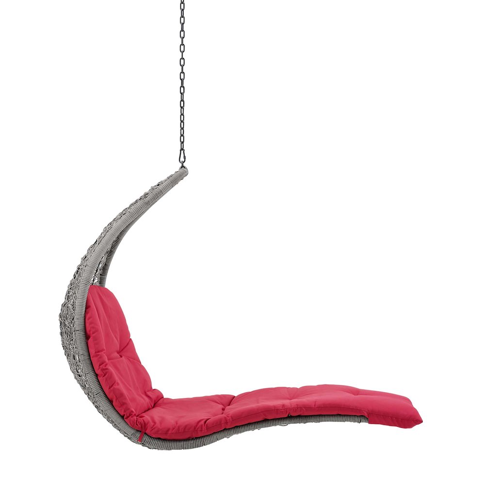 Landscape Hanging Chaise Lounge Outdoor Patio Swing Chair. Picture 2