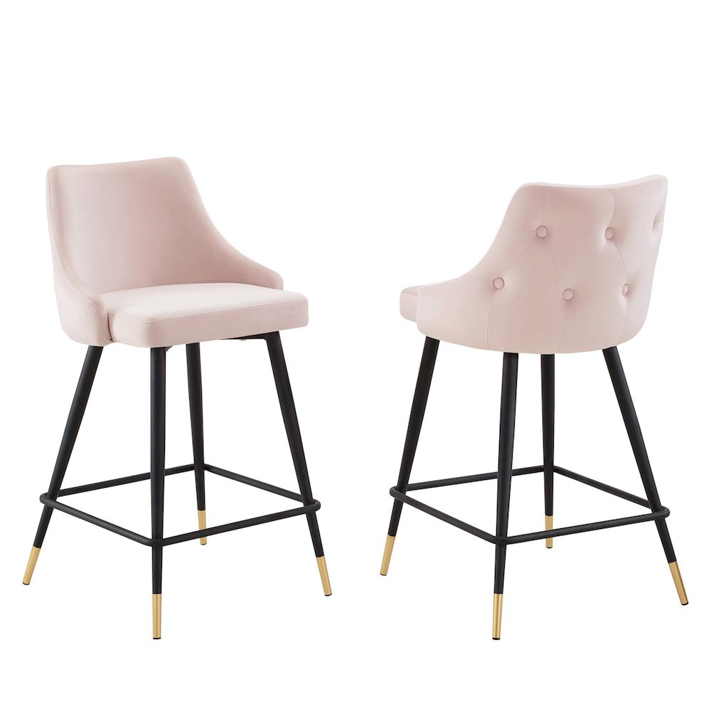 Adorn Performance Velvet Counter Stool Set of 2. Picture 1