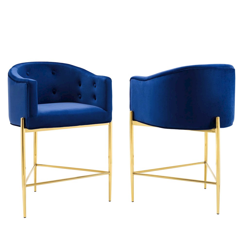 Savour Tufted Performance Velvet Counter Stool Set of 2. Picture 1