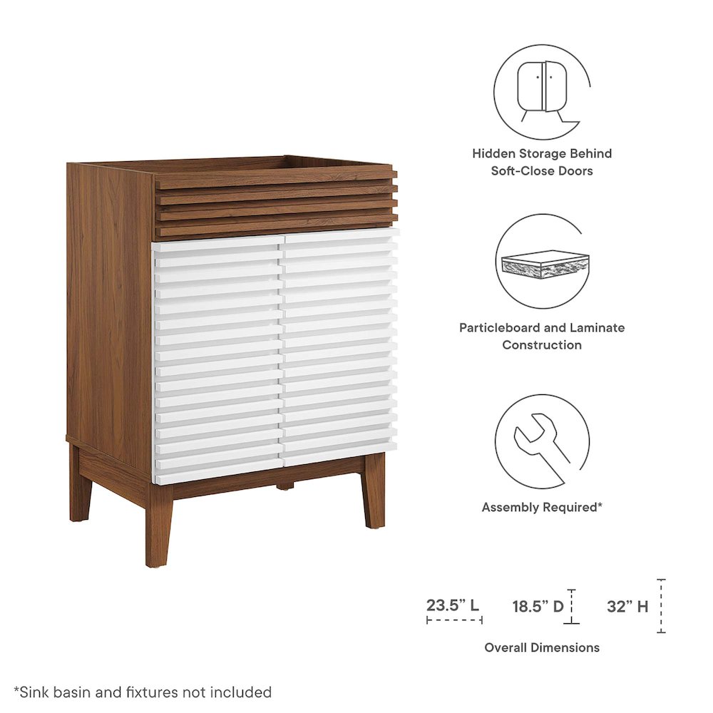 Render 24" Bathroom Vanity Cabinet (Sink Basin Not Included). Picture 2