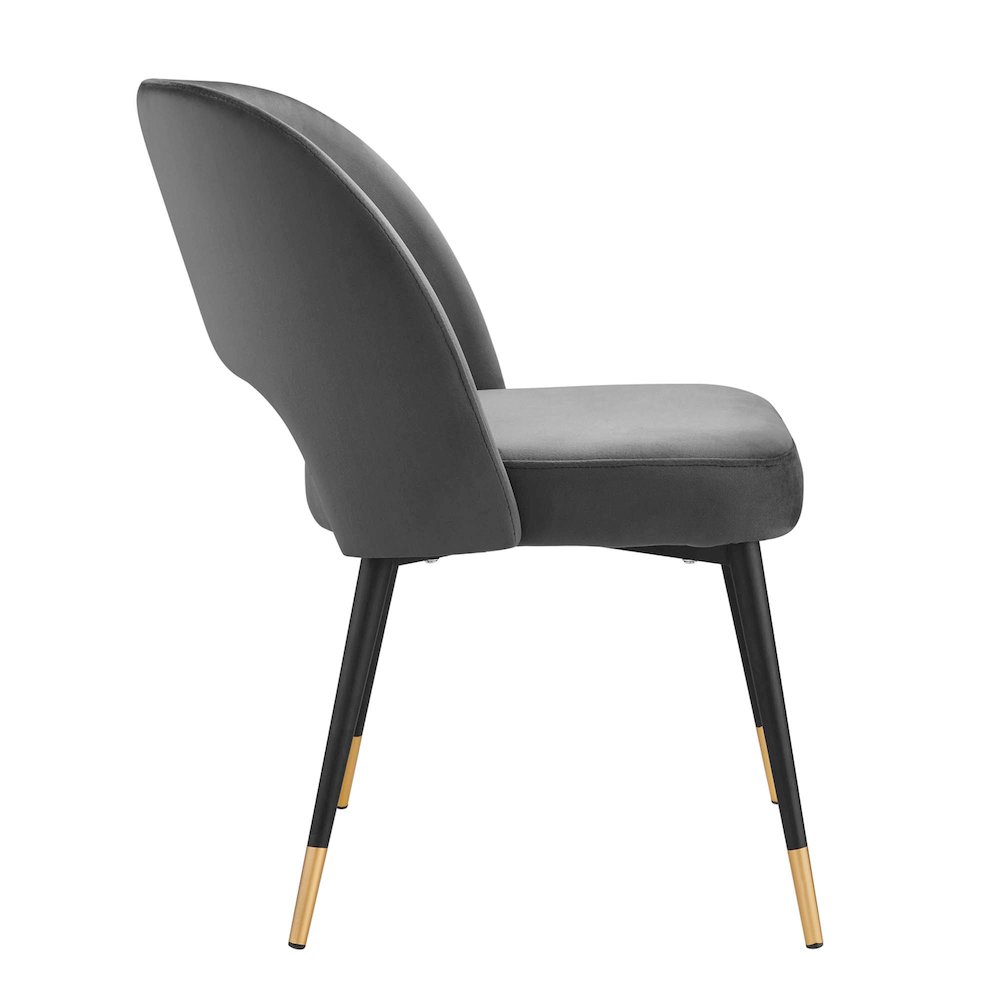 Rouse Performance Velvet Dining Side Chairs Set of 2. Picture 3