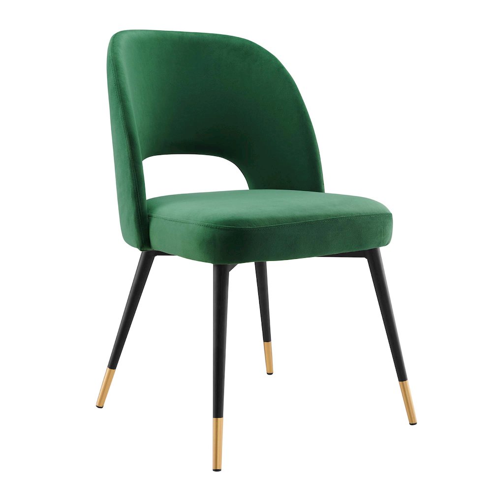 Rouse Performance Velvet Dining Side Chairs Set of 2. Picture 2