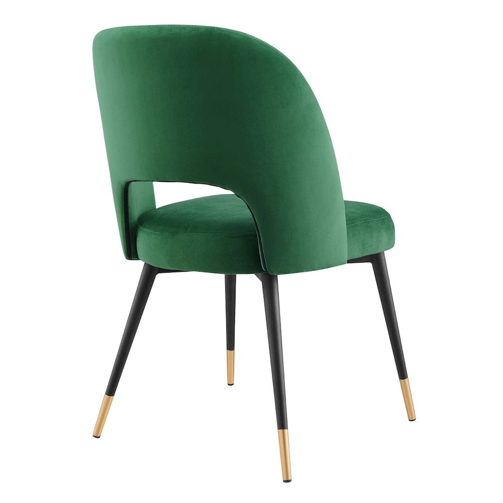 Rouse Performance Velvet Dining Side Chairs Set of 2. Picture 4