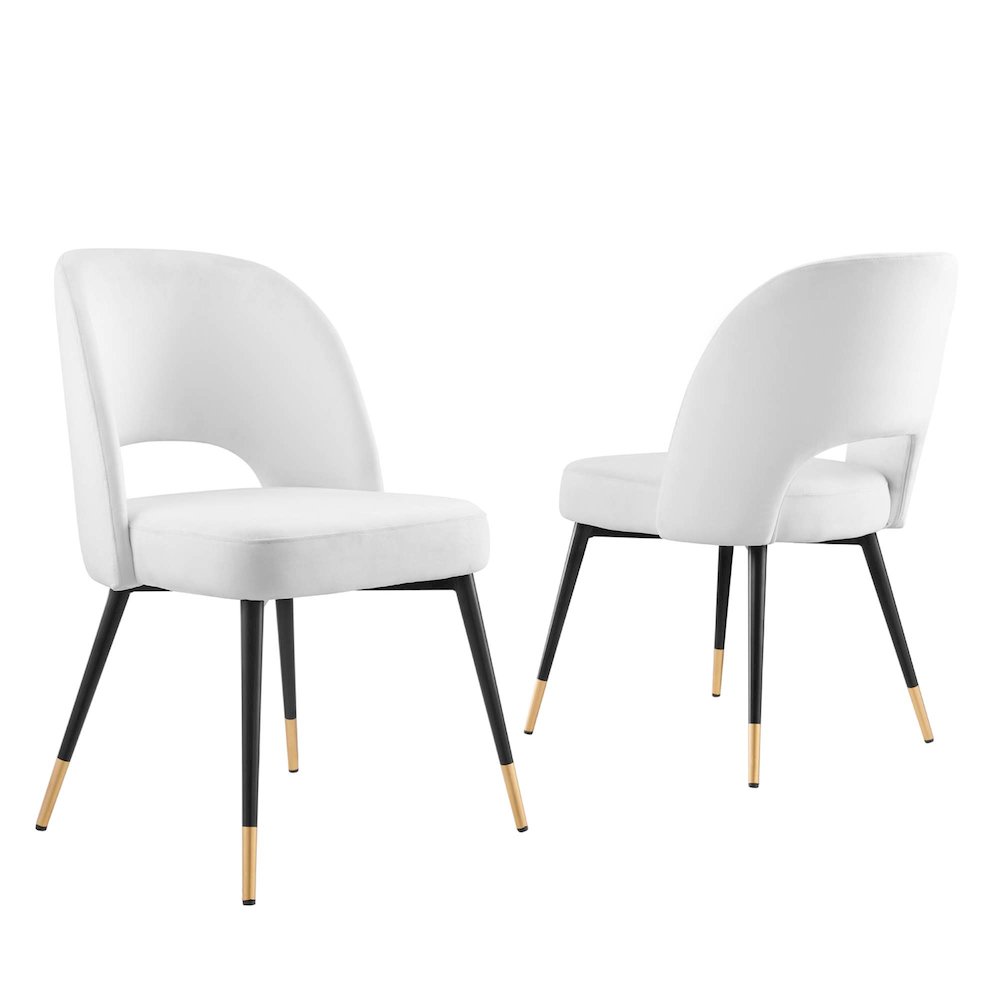 Rouse Performance Velvet Dining Side Chairs Set of 2. Picture 1
