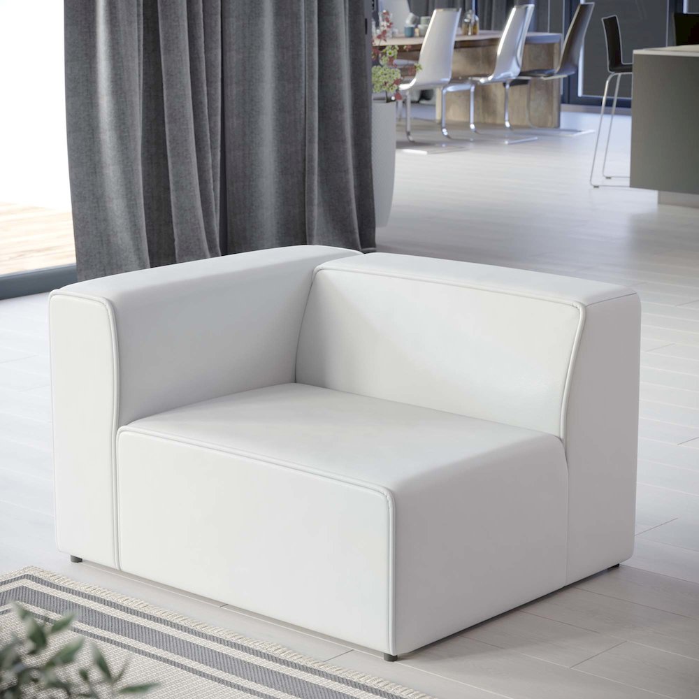 Mingle Vegan Leather Left-Arm Chair. Picture 5