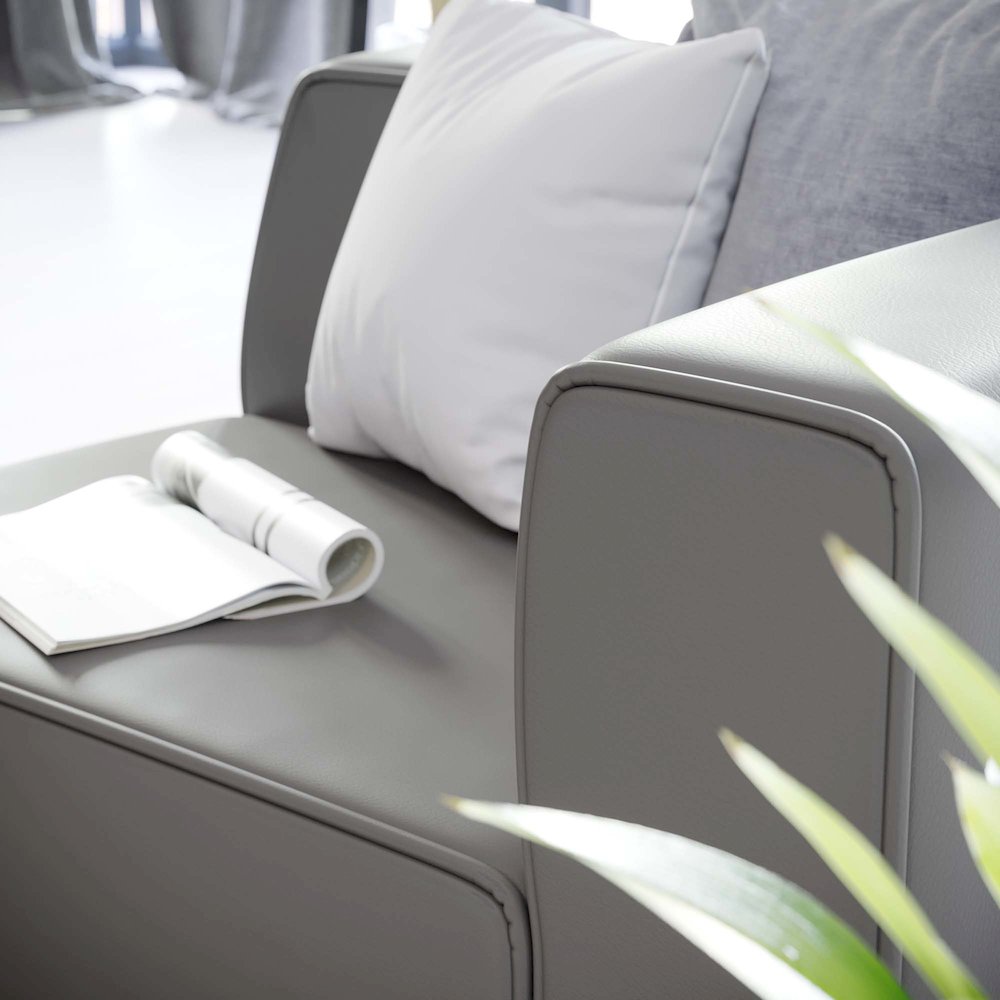 Mingle Vegan Leather Right-Arm Chair. Picture 7