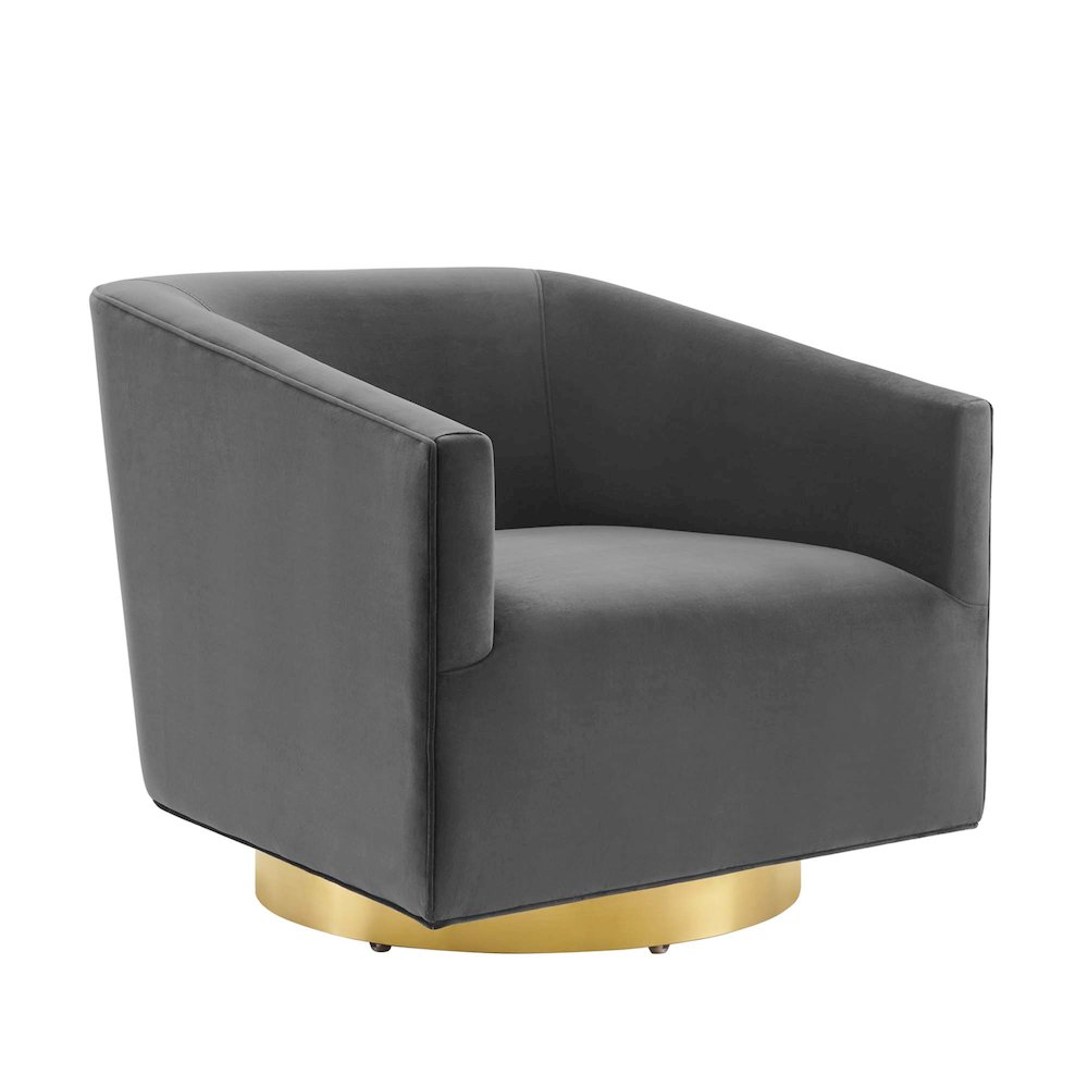 Twist Accent Lounge Performance Velvet Swivel Chair. Picture 1