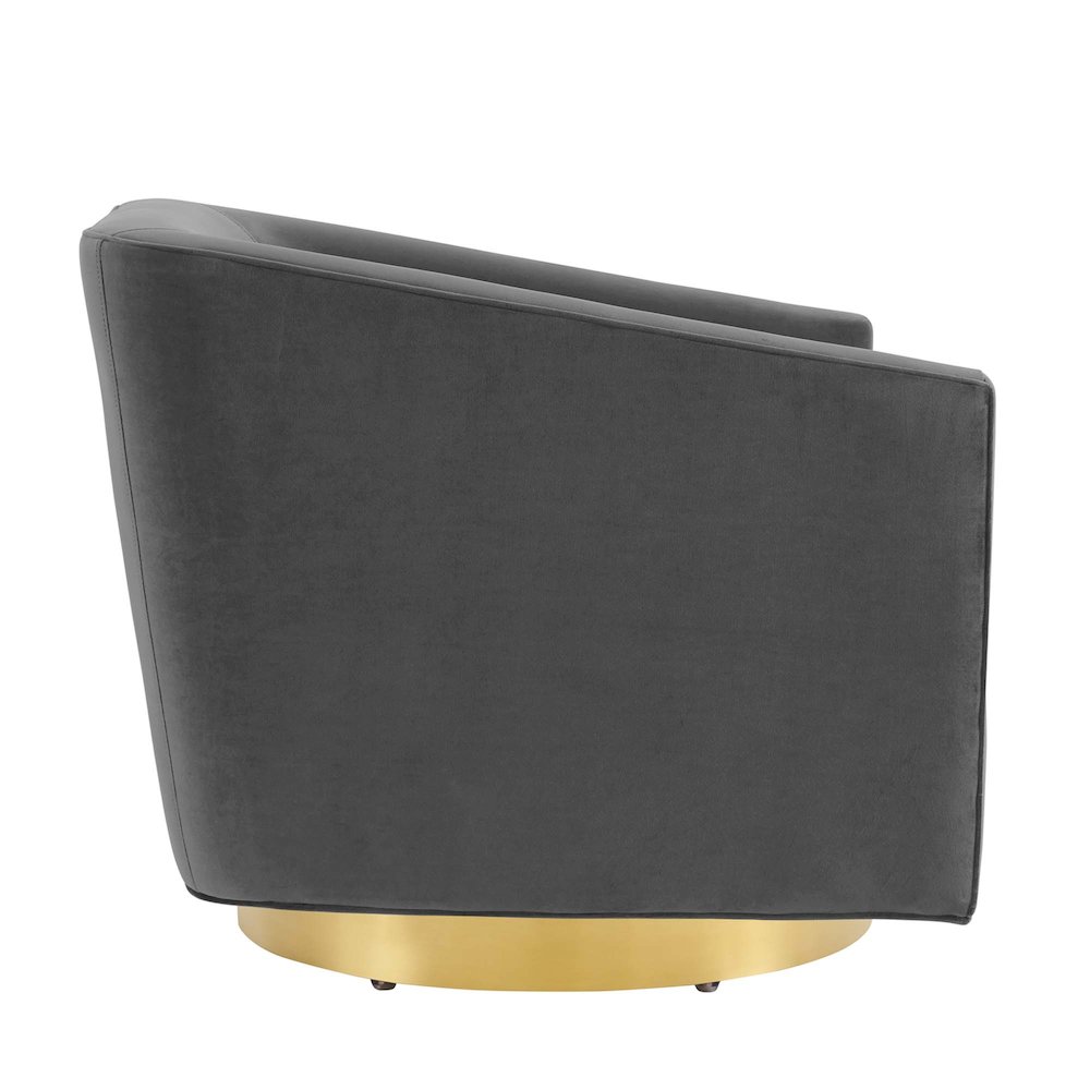 Twist Accent Lounge Performance Velvet Swivel Chair. Picture 3