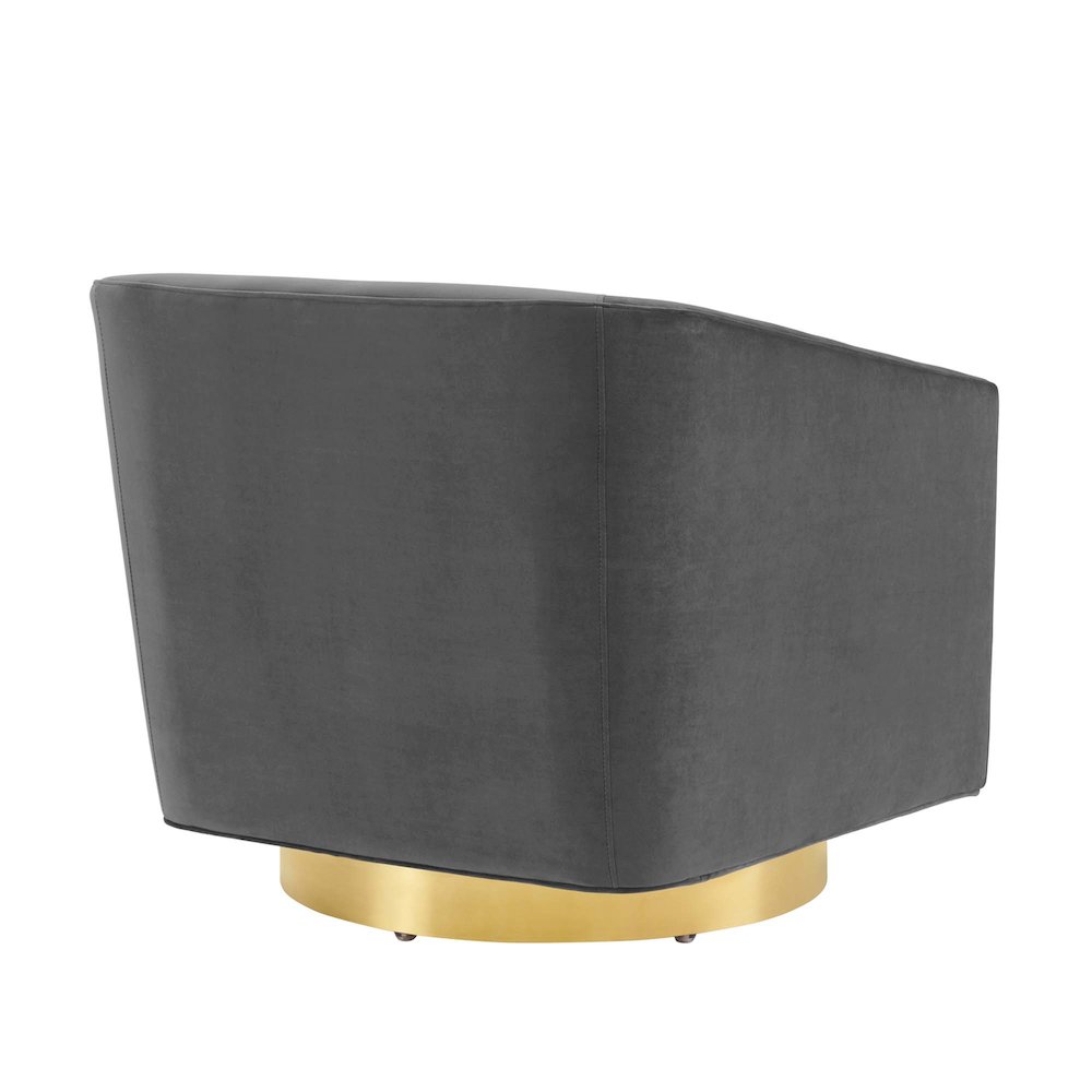 Twist Accent Lounge Performance Velvet Swivel Chair. Picture 4