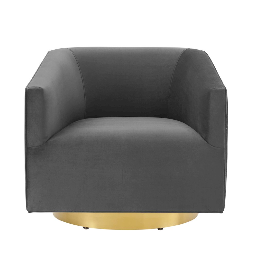 Twist Accent Lounge Performance Velvet Swivel Chair. Picture 5