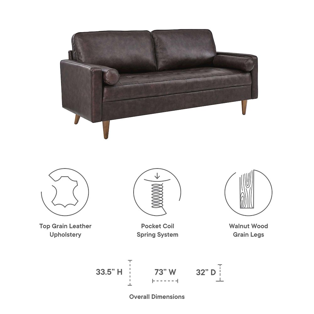 Valour Leather Sofa. Picture 2