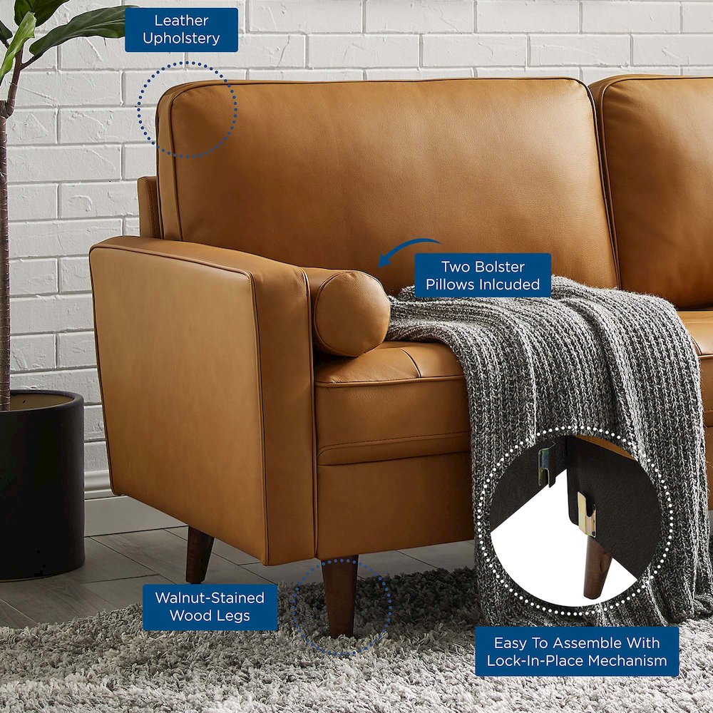 Valour Leather Sofa. Picture 2