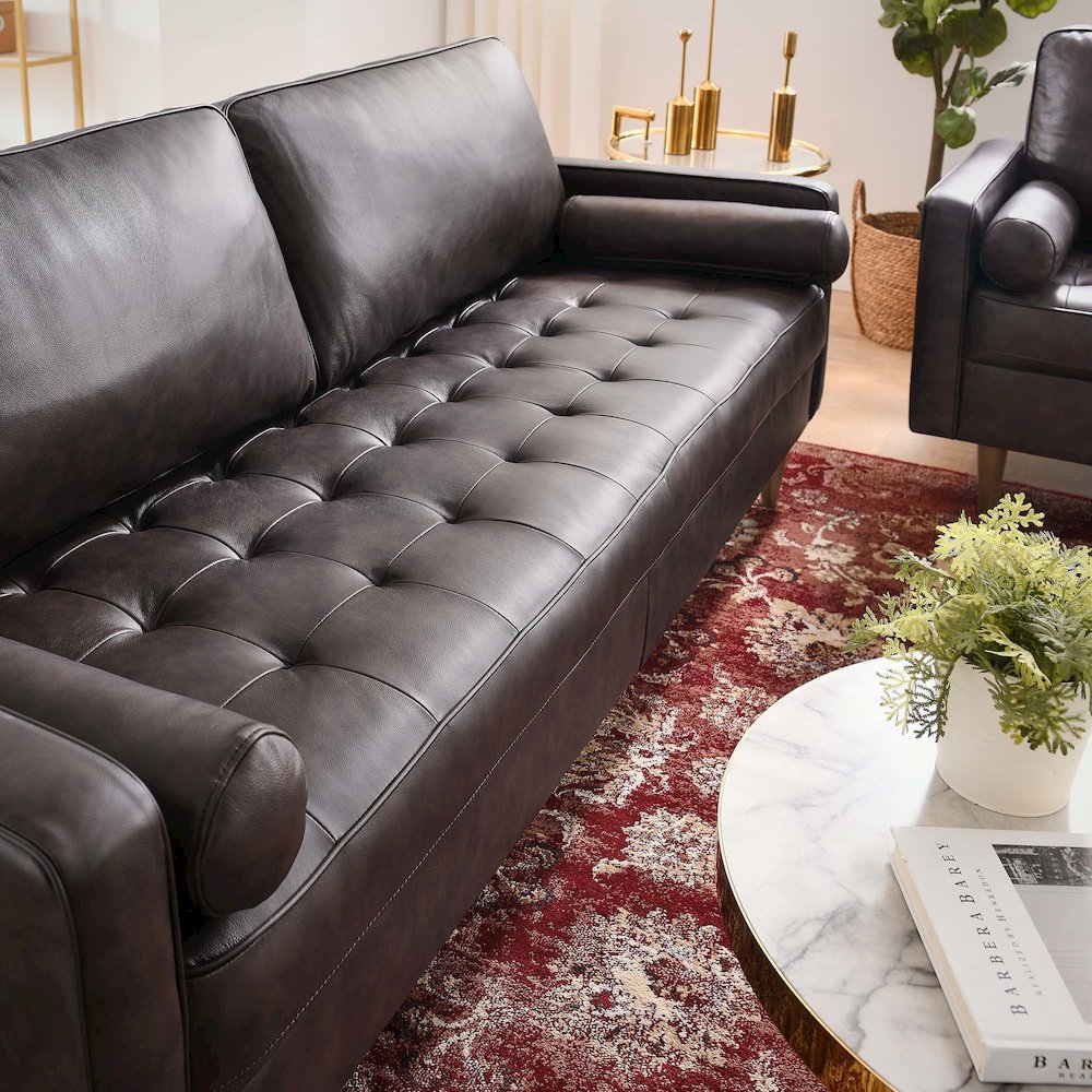 Valour 81" Leather Sofa. Picture 8