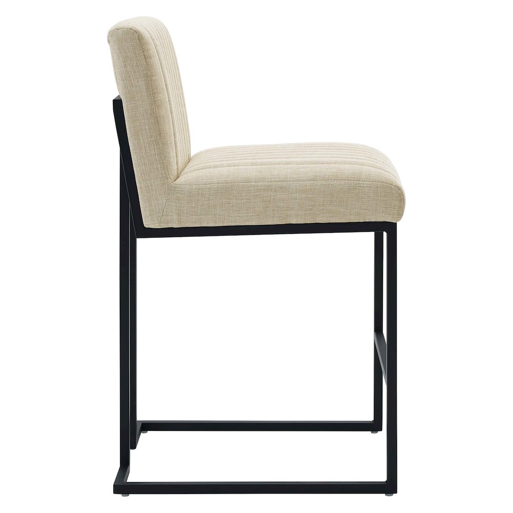 Indulge Channel Tufted Fabric Counter Stool. Picture 3