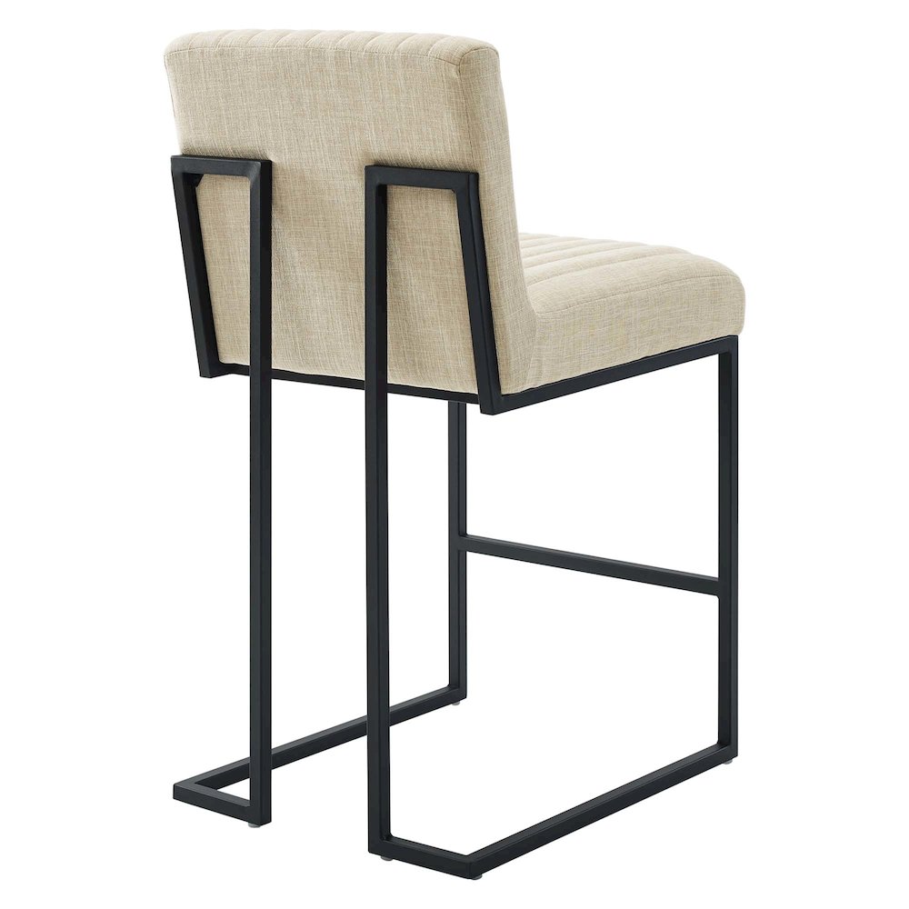 Indulge Channel Tufted Fabric Counter Stool. Picture 4