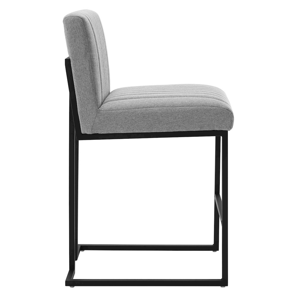 Indulge Channel Tufted Fabric Counter Stool. Picture 3