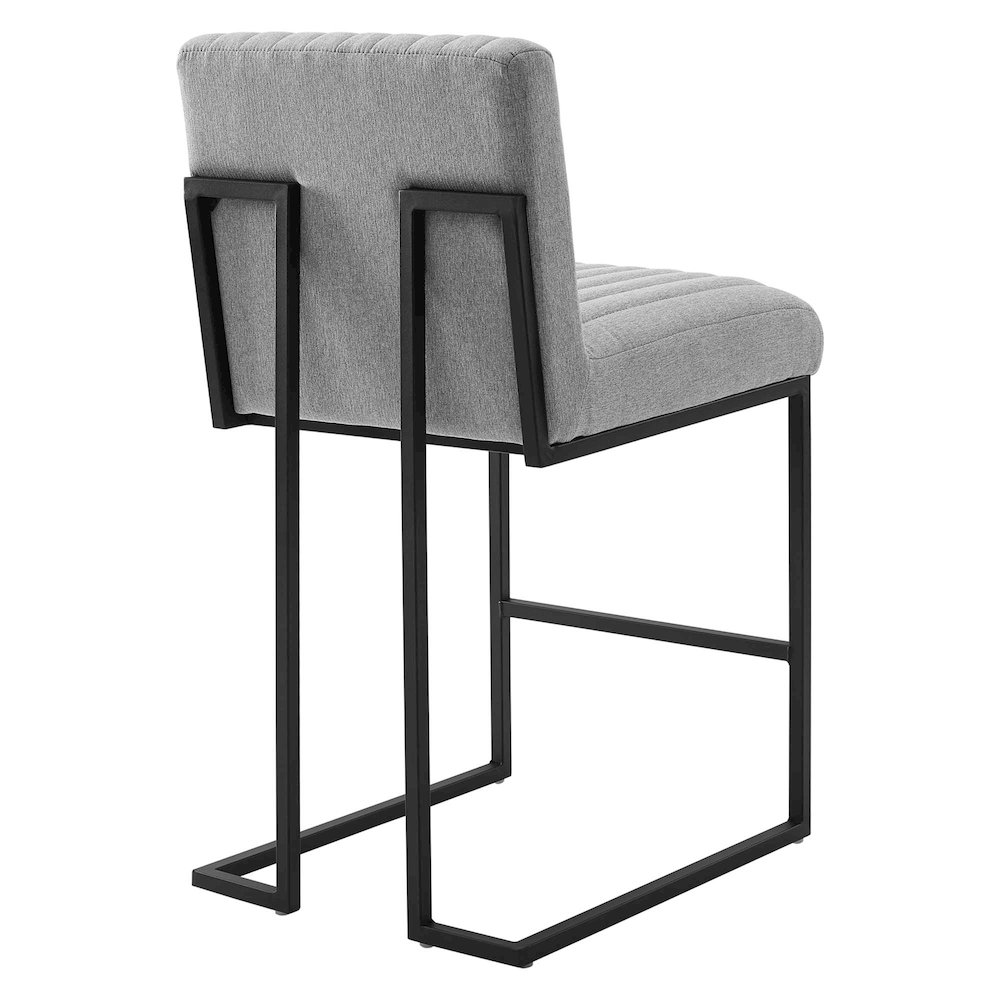 Indulge Channel Tufted Fabric Counter Stool. Picture 4