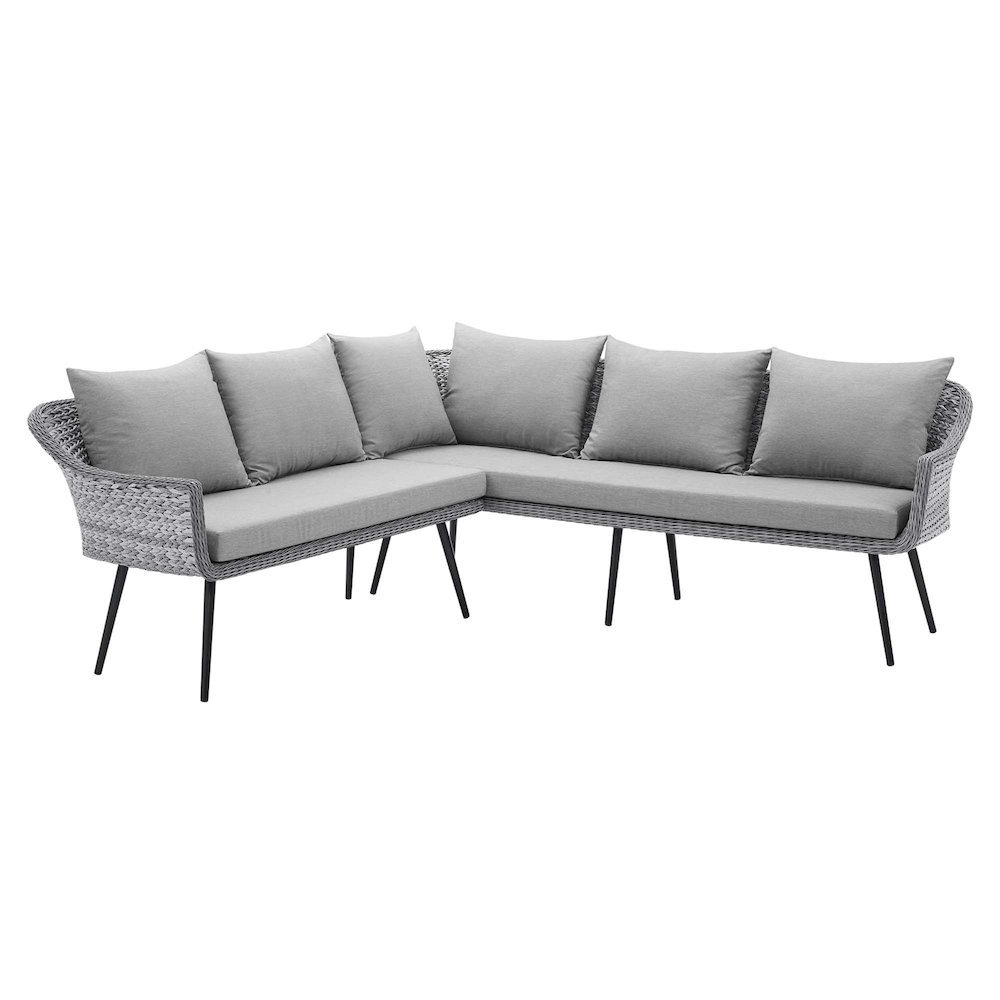 Endeavor Outdoor Patio Wicker Rattan Sectional Sofa. Picture 1