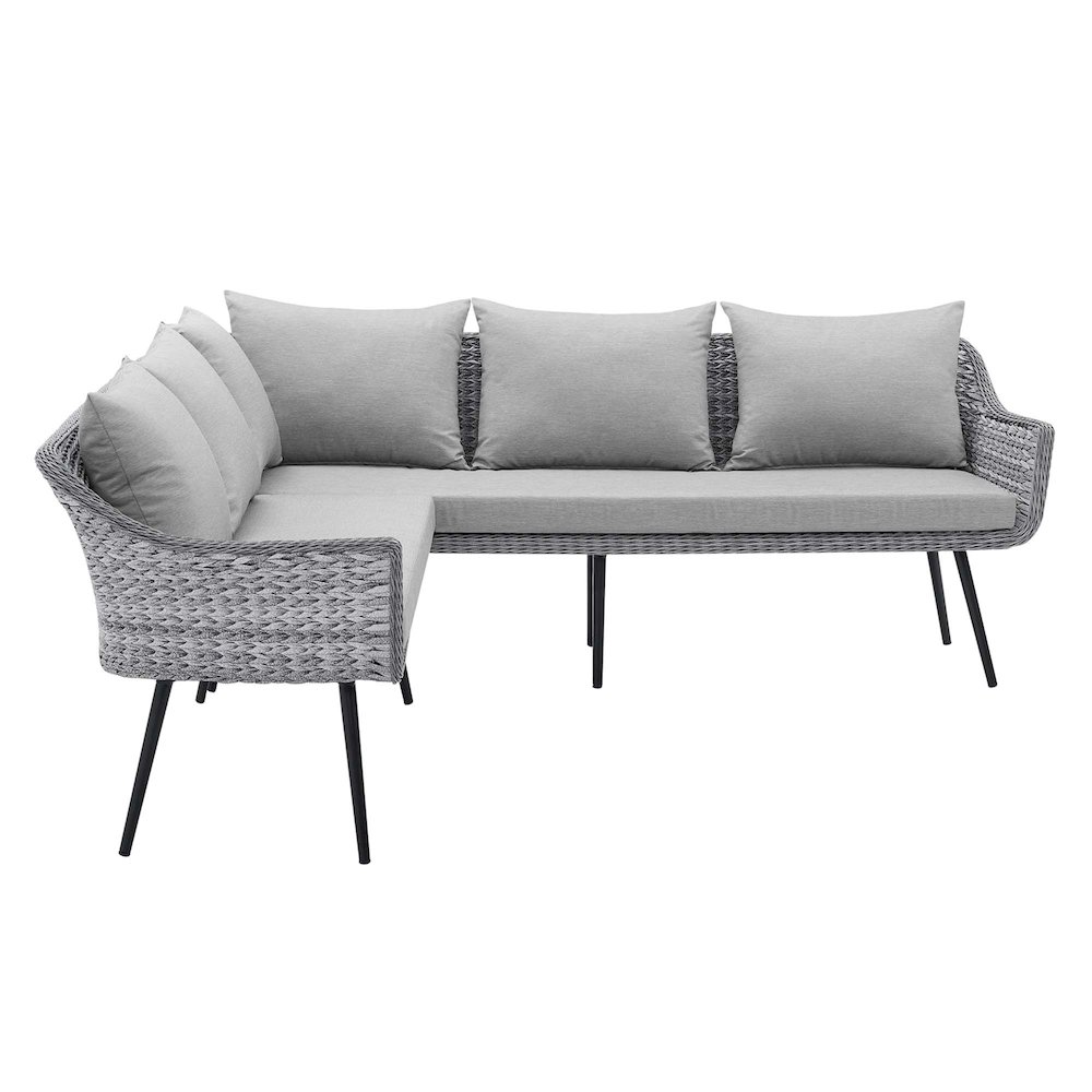 Endeavor Outdoor Patio Wicker Rattan Sectional Sofa. Picture 2