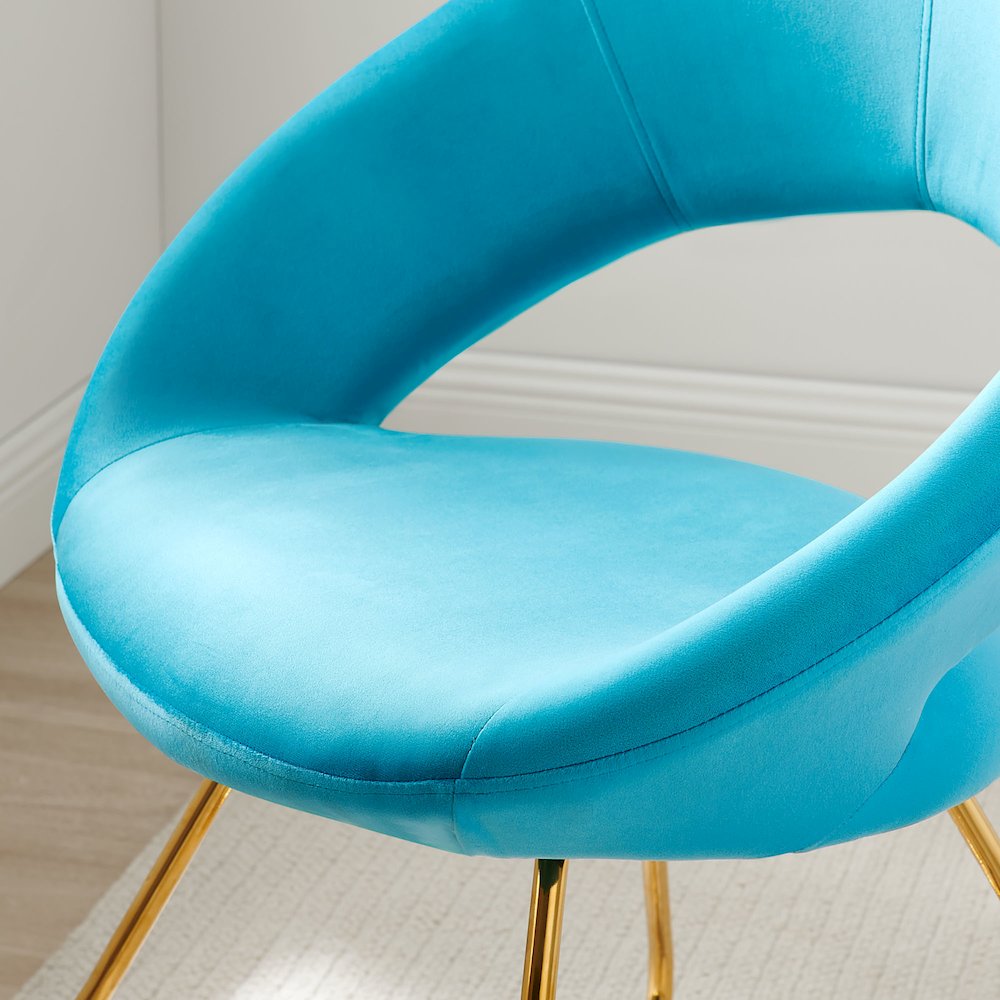 Nouvelle Performance Velvet Dining Chair Set of 2. Picture 8