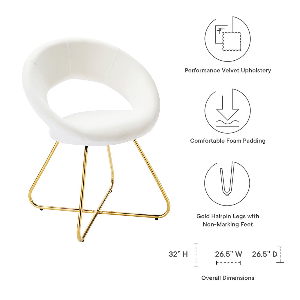Nouvelle Performance Velvet Dining Chair Set of 2. Picture 2