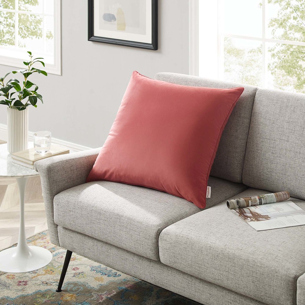 Enhance 24" Performance Velvet Throw Pillow. Picture 3