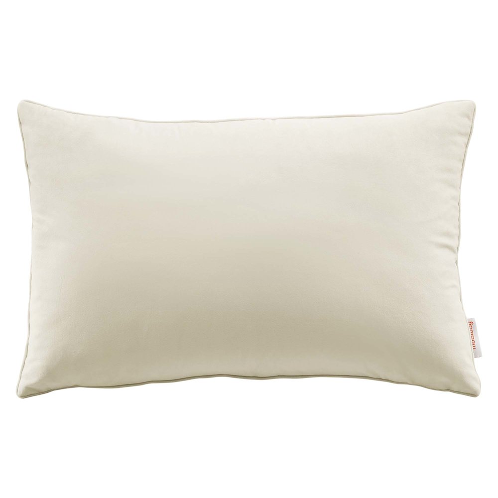 Enhance 24" Lumbar Performance Velvet Throw Pillow. Picture 1