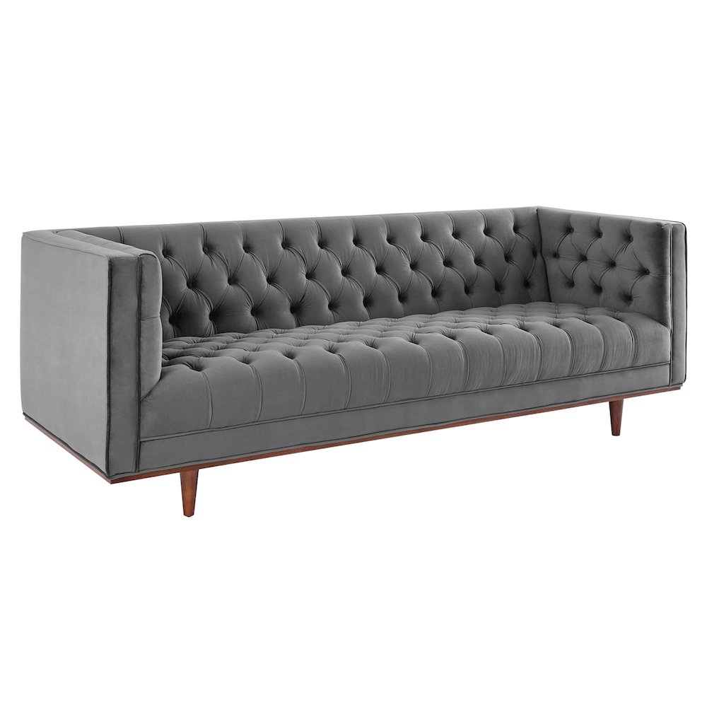 Elation Tufted Performance Velvet Sofa. Picture 1