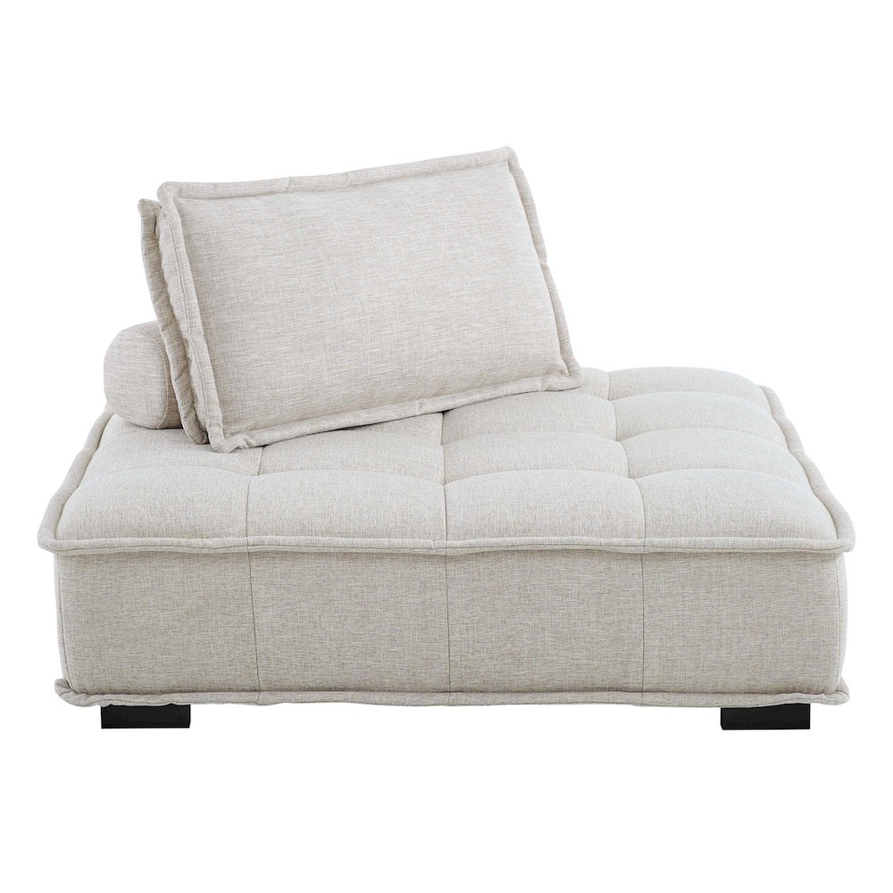 Saunter Tufted Fabric Armless Chair. Picture 3