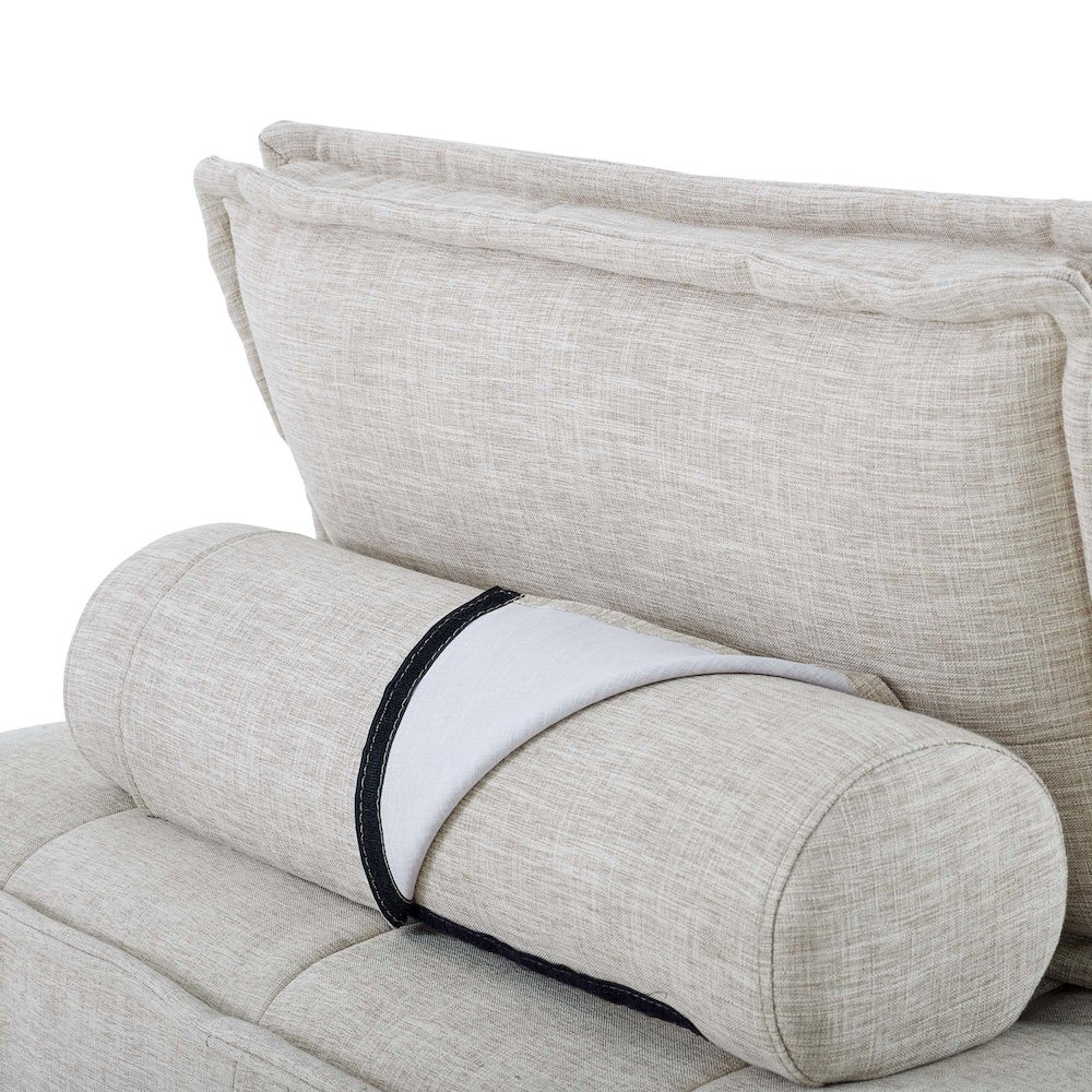 Saunter Tufted Fabric Armless Chair. Picture 5