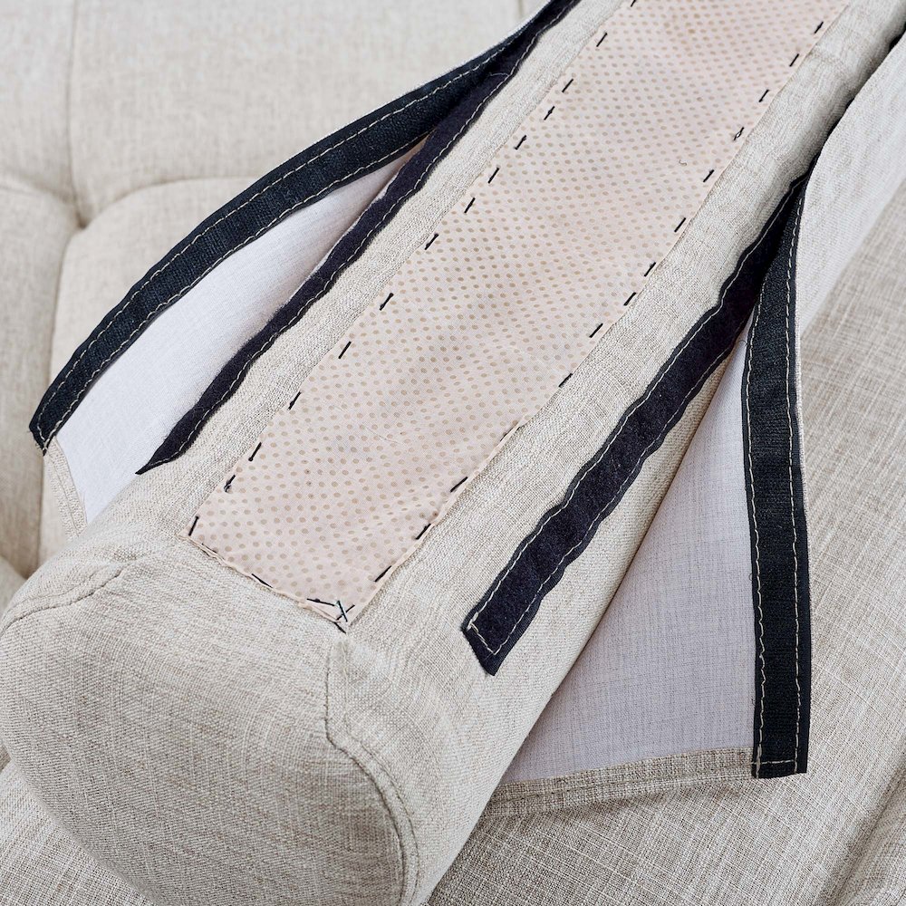 Saunter Tufted Fabric Armless Chair. Picture 6