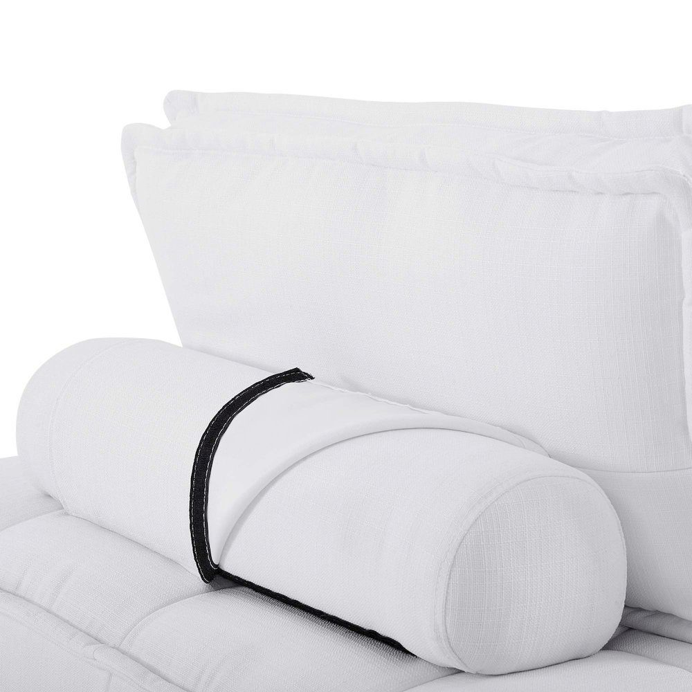 Saunter Tufted Fabric Armless Chair. Picture 5