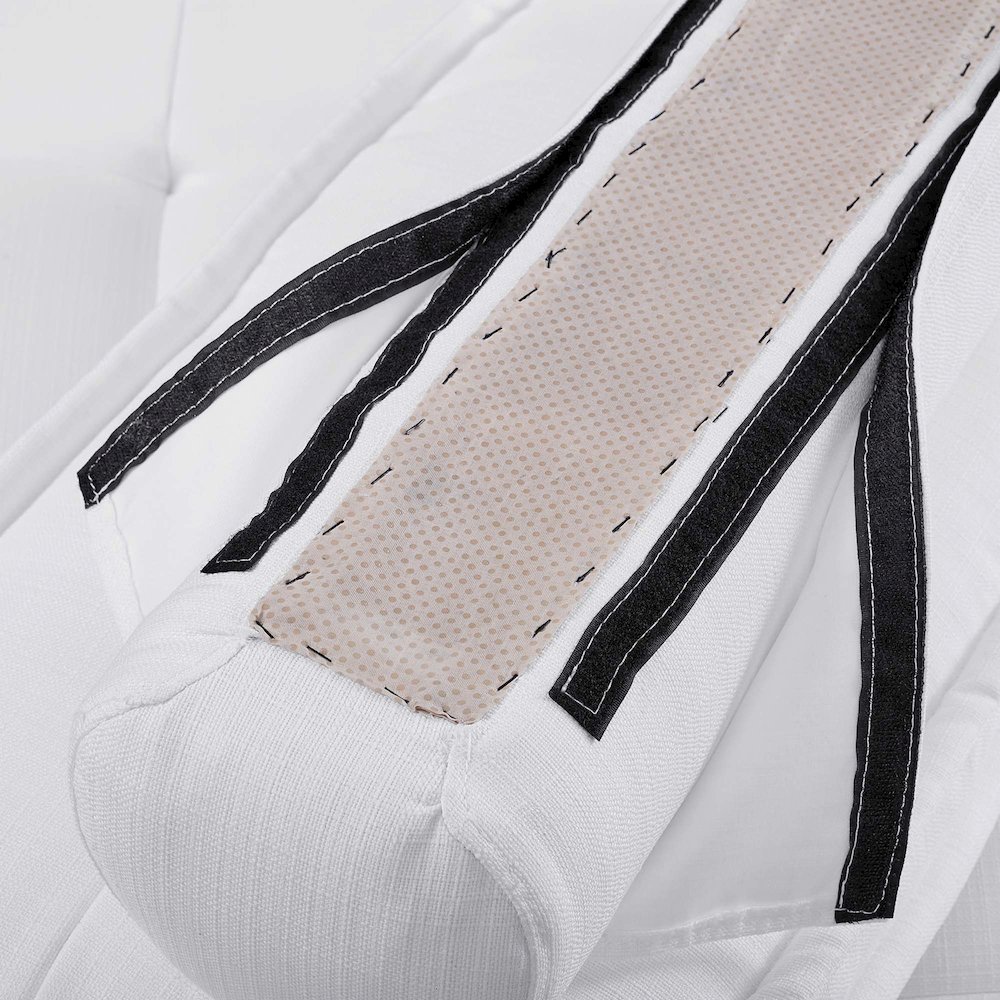 Saunter Tufted Fabric Armless Chair. Picture 6