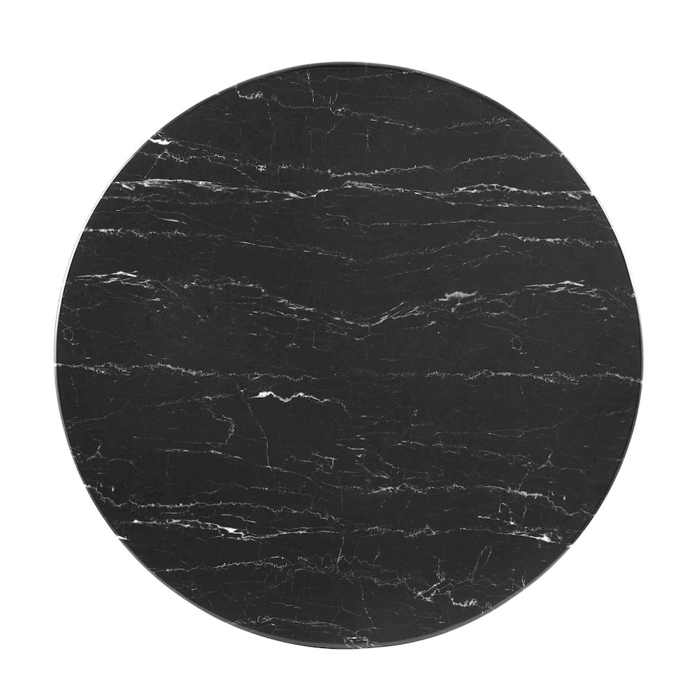 Verne 40" Artificial Marble Dining Table. Picture 2