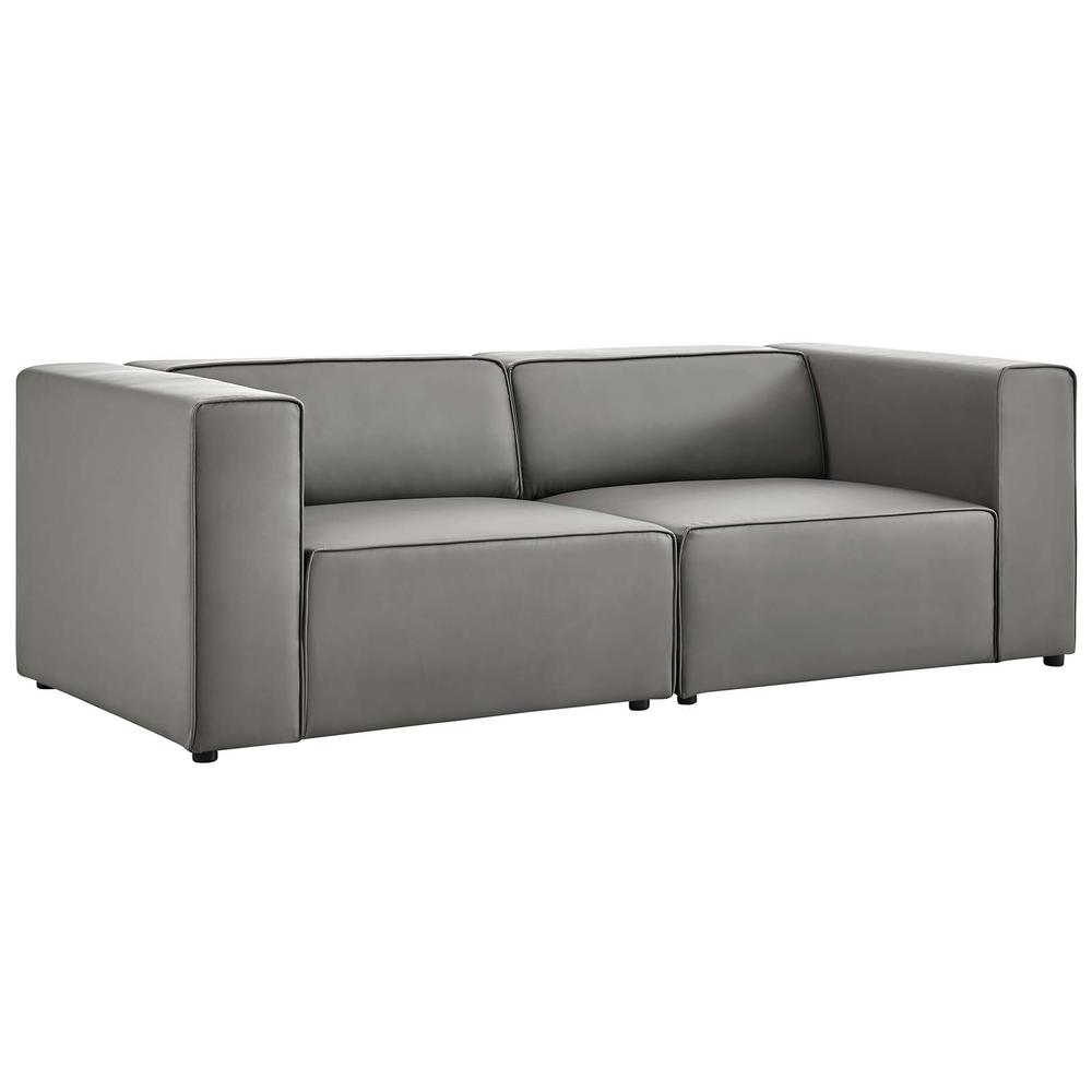 Mingle Vegan Leather 2-Piece Sectional Sofa Loveseat. Picture 1