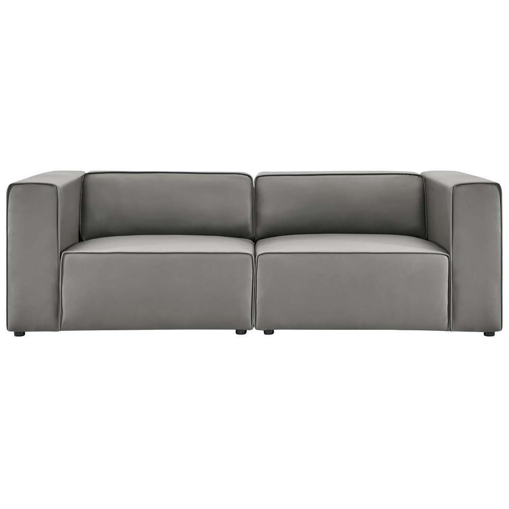 Mingle Vegan Leather 2-Piece Sectional Sofa Loveseat. Picture 2