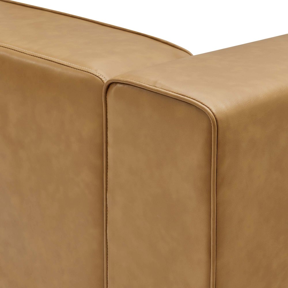 Mingle 2-Piece Vegan Leather Sectional Sofa Loveseat. Picture 6
