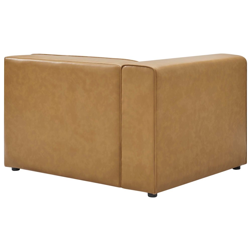 Mingle 3-Piece Vegan Leather Sectional Sofa. Picture 4