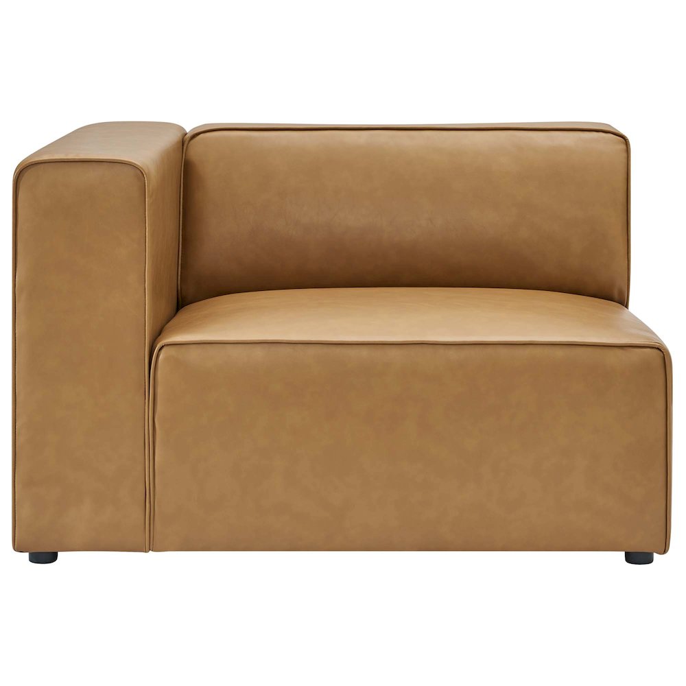 Mingle 3-Piece Vegan Leather Sectional Sofa. Picture 5