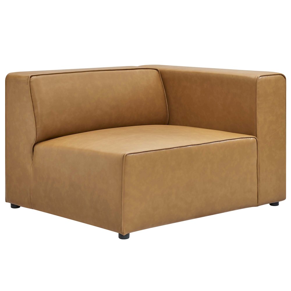 Mingle 3-Piece Vegan Leather Sectional Sofa. Picture 7