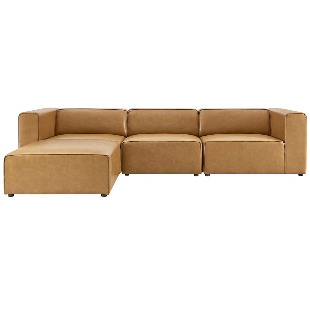 Mingle Vegan Leather Sofa and Ottoman Set. Picture 2