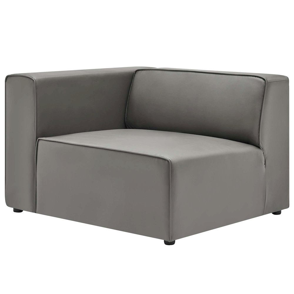 Mingle 4-Piece Vegan Leather Sectional Sofa. Picture 3
