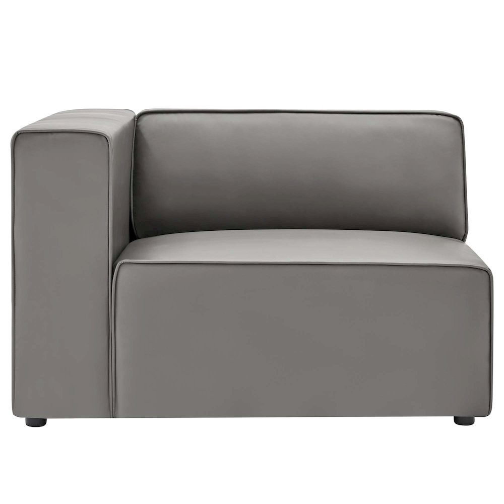 Mingle 4-Piece Vegan Leather Sectional Sofa. Picture 4