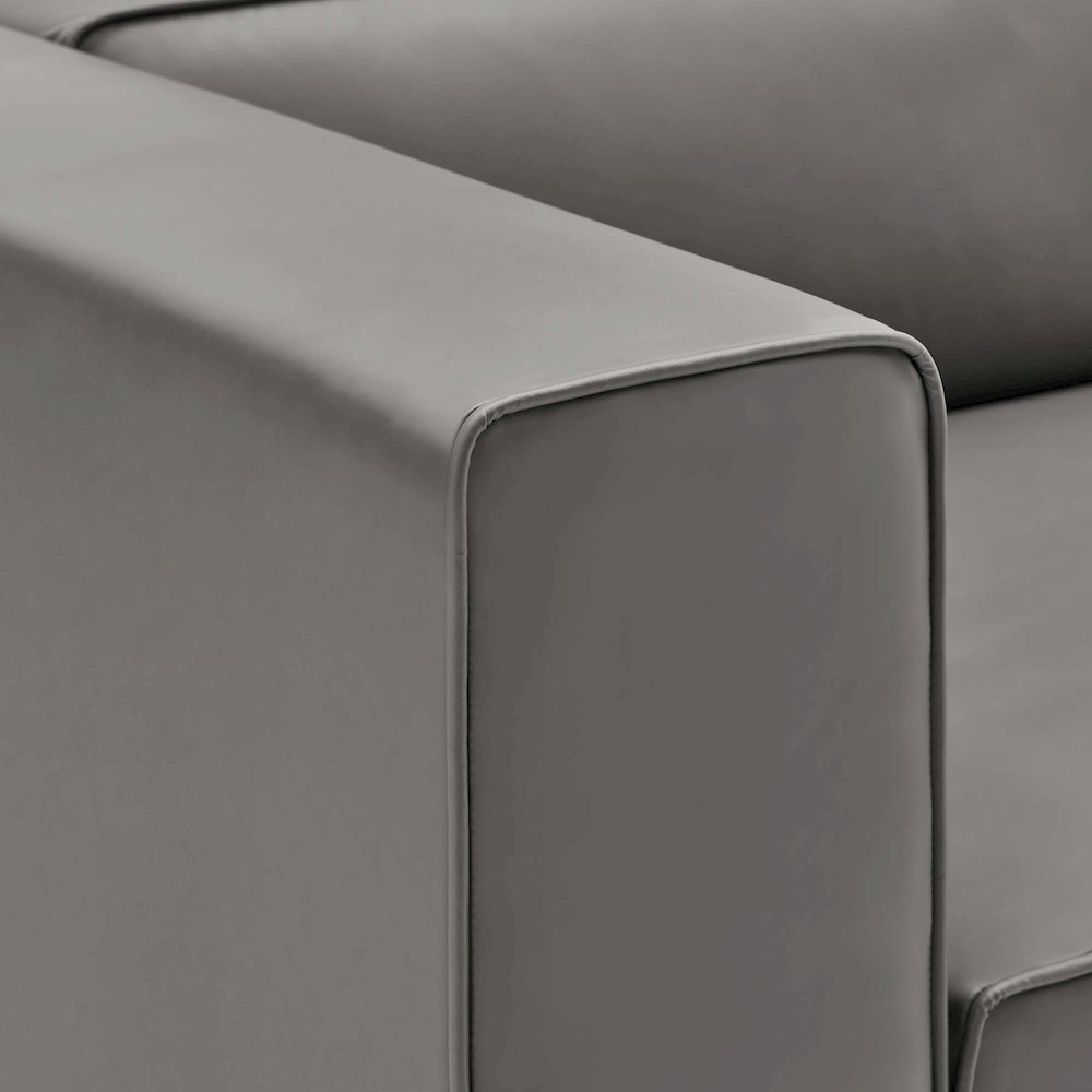 Mingle 4-Piece Vegan Leather Sectional Sofa. Picture 6