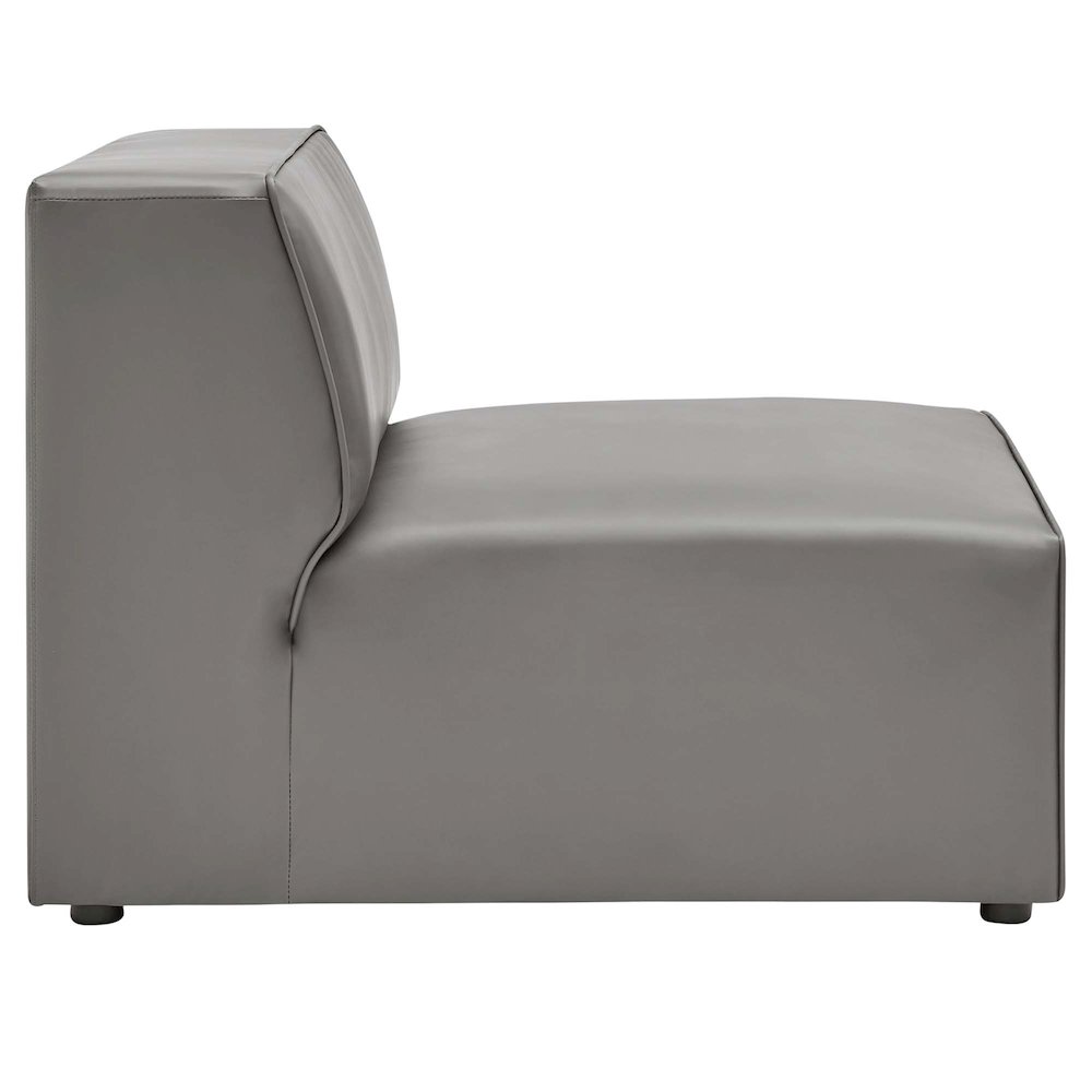 Mingle 4-Piece Vegan Leather Sectional Sofa. Picture 8