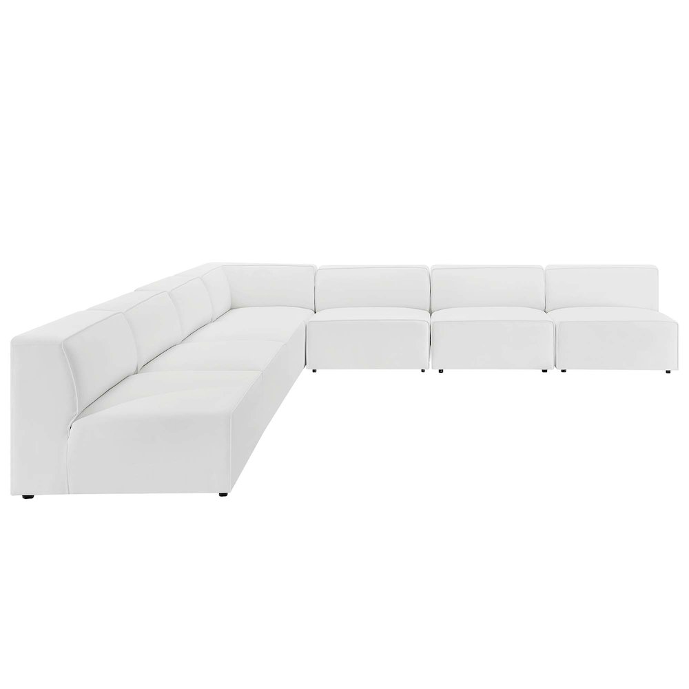 Mingle 7-Piece Vegan Leather Sectional Sofa. Picture 2