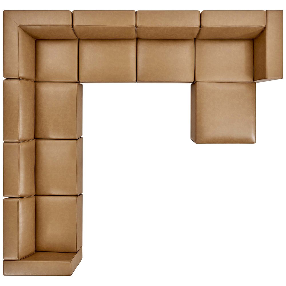 Mingle 8-Piece Vegan Leather Sectional Sofa Set. Picture 2