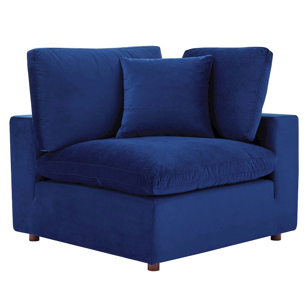 Commix Down Filled Overstuffed Performance Velvet Loveseat. Picture 3