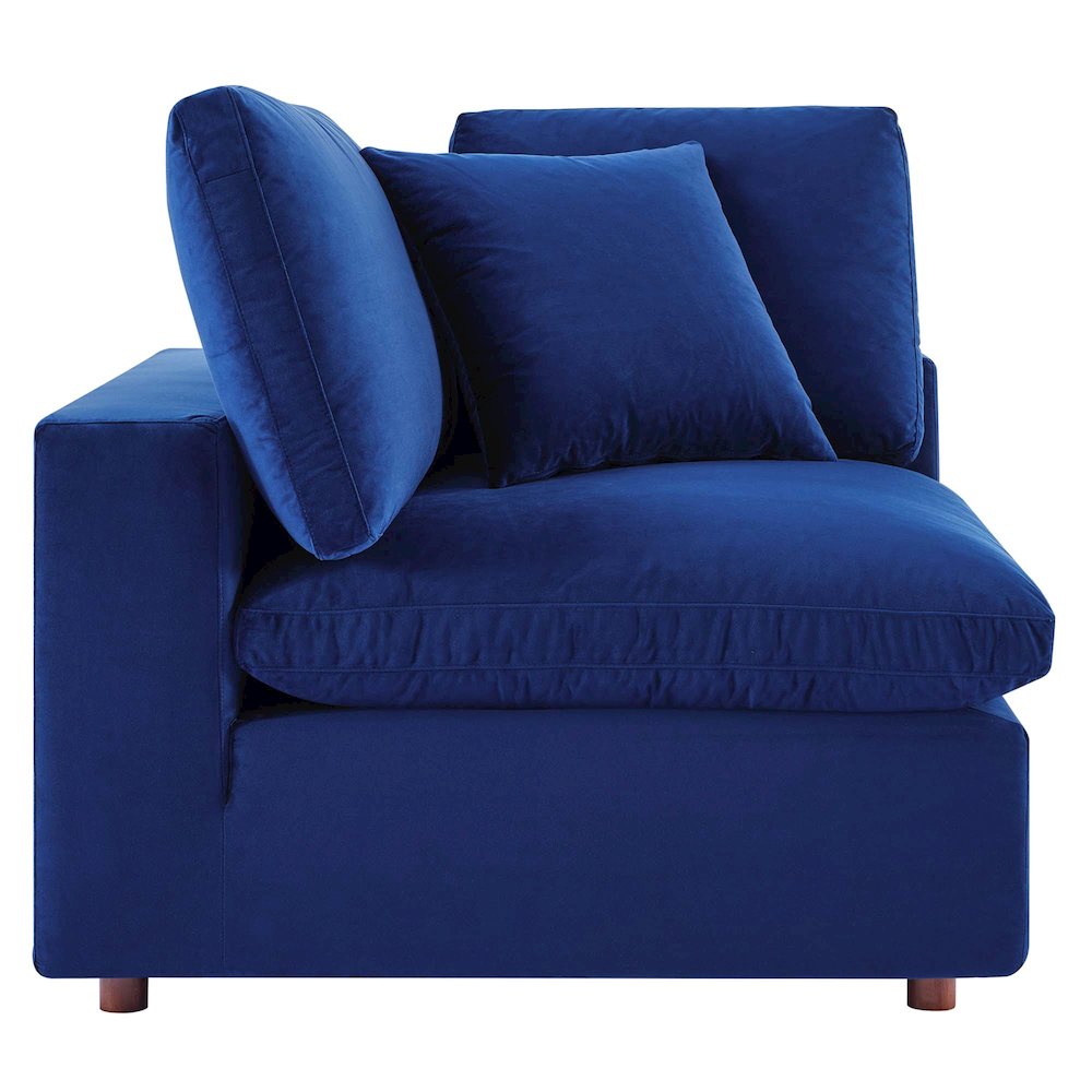 Commix Down Filled Overstuffed Performance Velvet Loveseat. Picture 5