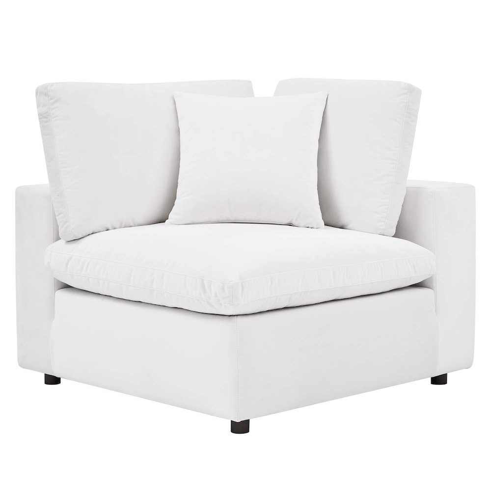 Commix Down Filled Overstuffed Performance Velvet Loveseat. Picture 3